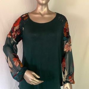 Maurices Teal Long Sleeve Blouse